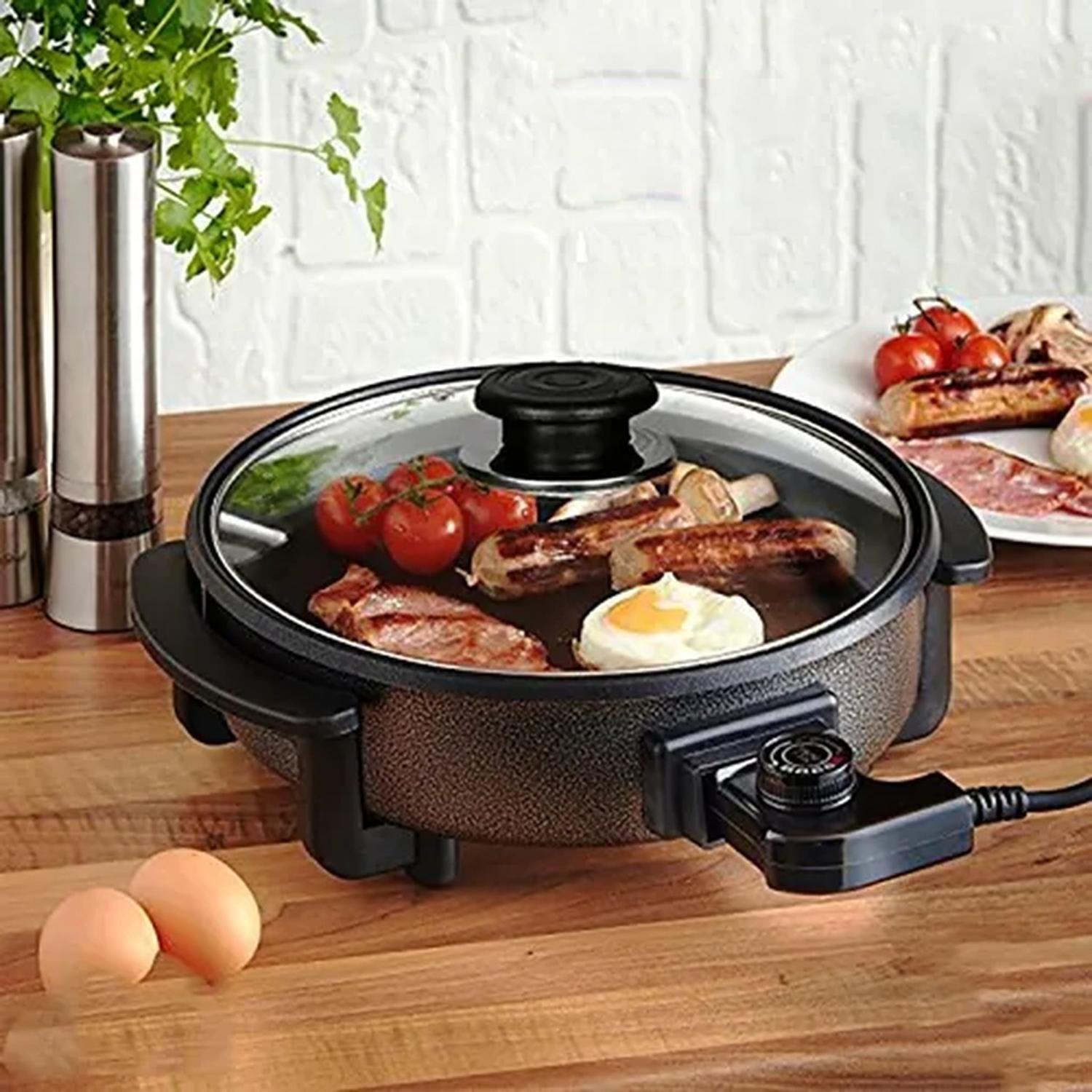 Olla Sarten Multiusos Eléctrico Pizza Paella-3