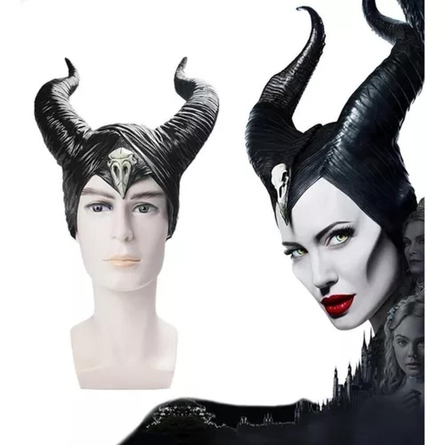 Cuernos Malefica Diadema Disfraz Halloween Mascaras Latex-2