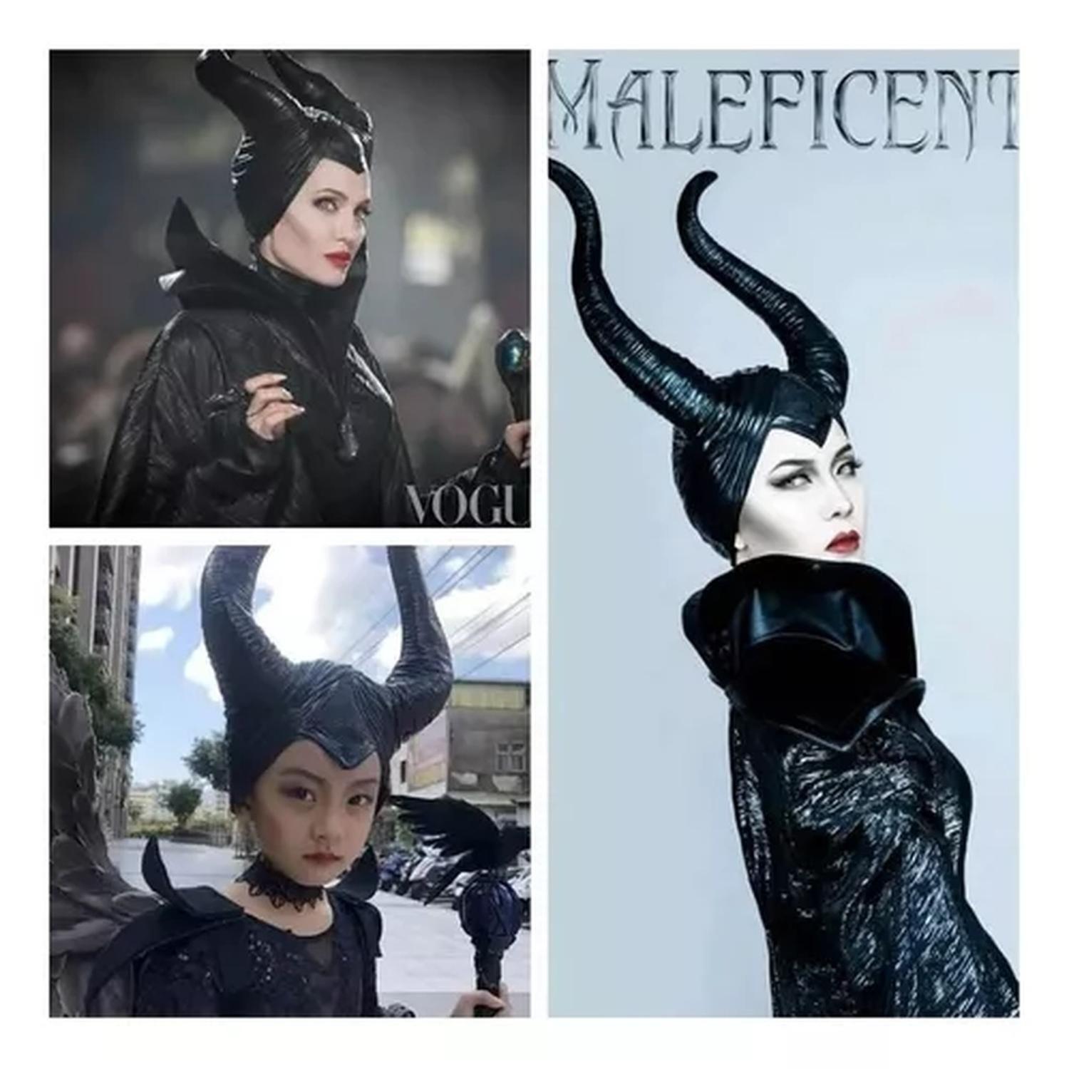 Cuernos Malefica Diadema Disfraz Halloween Mascaras Latex-3