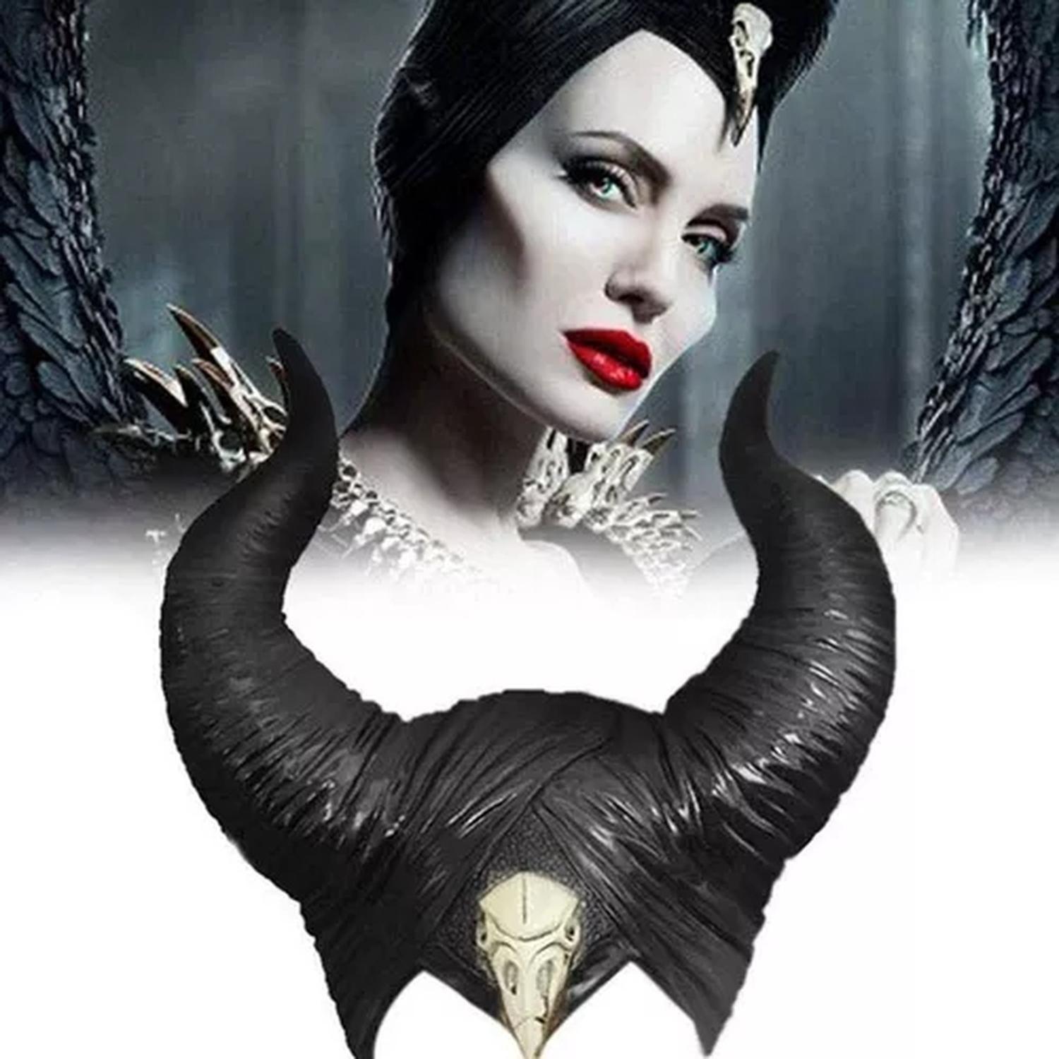 Cuernos Malefica Diadema Disfraz Halloween Mascaras Latex-6