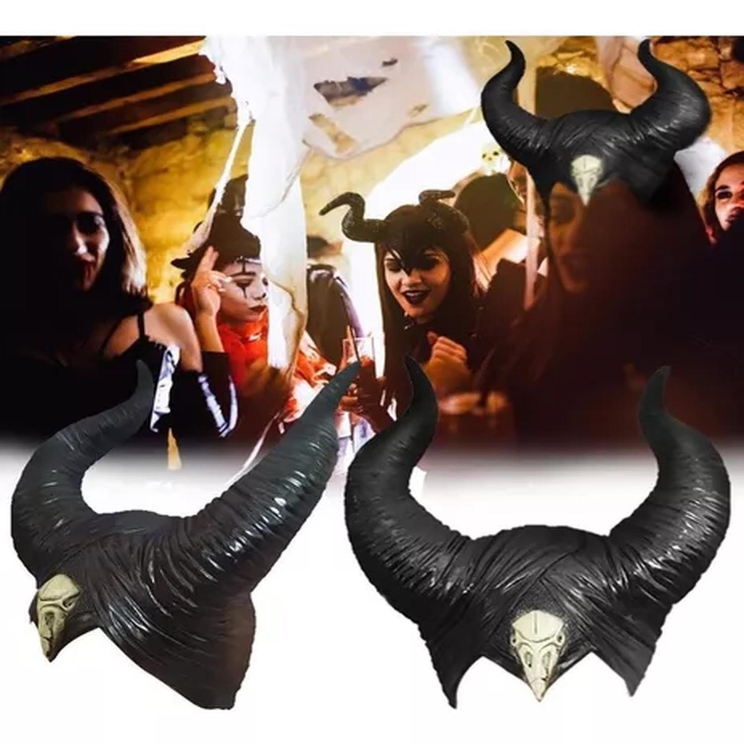 Cuernos Malefica Diadema Disfraz Halloween Mascaras Latex-7