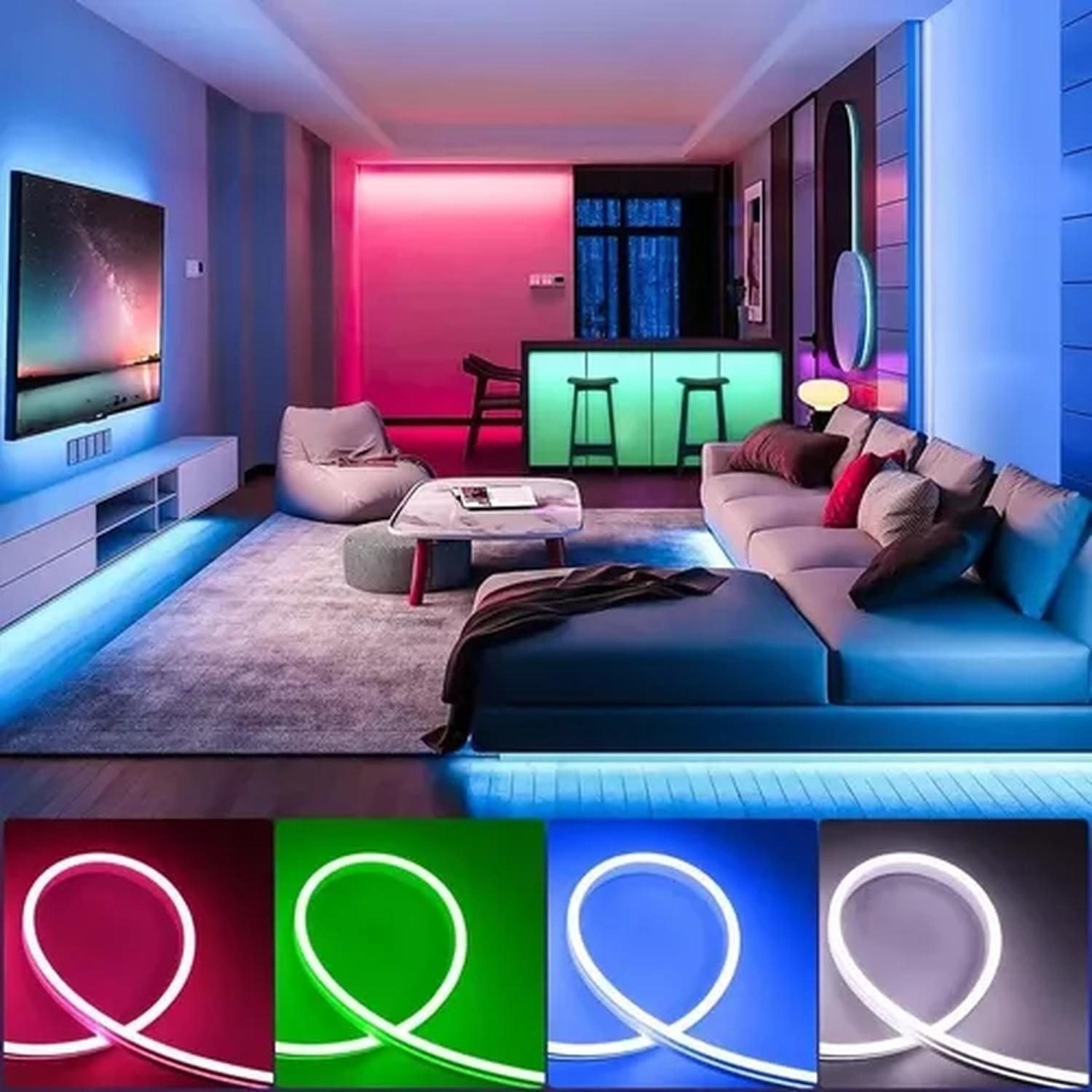 Tira Cinta Luz led Neon Flexible Monocromo 5m-2
