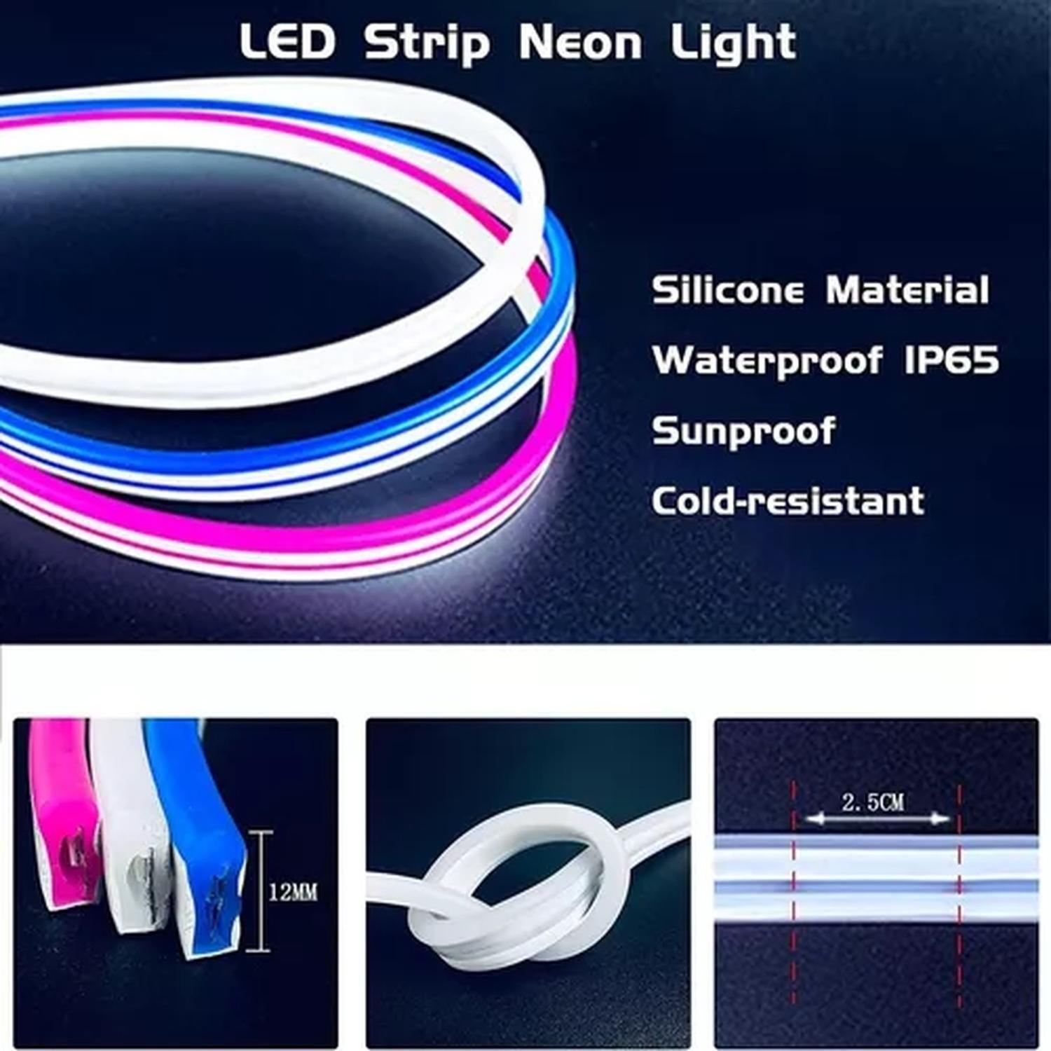 Tira Cinta Luz led Neon Flexible Monocromo 5m-3
