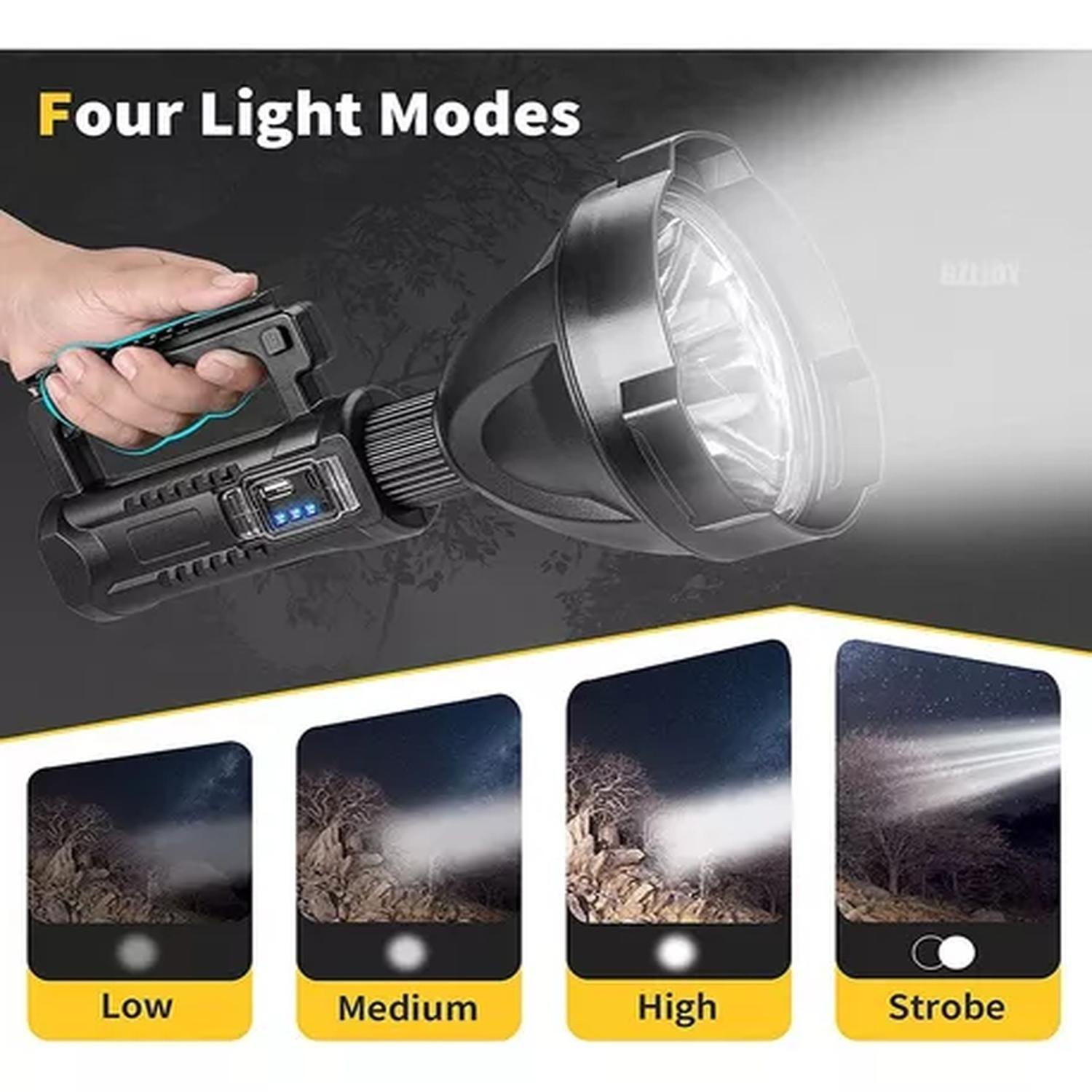 Foco Linterna Led Gigante Alcance 1200 Mt Usb-2