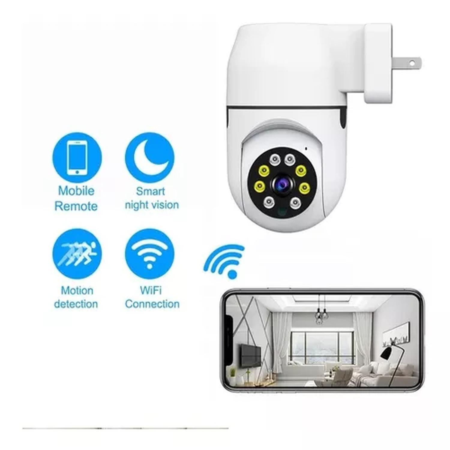 Camara Seguridad Ip Con Adaptador Enchufe Wifi-2