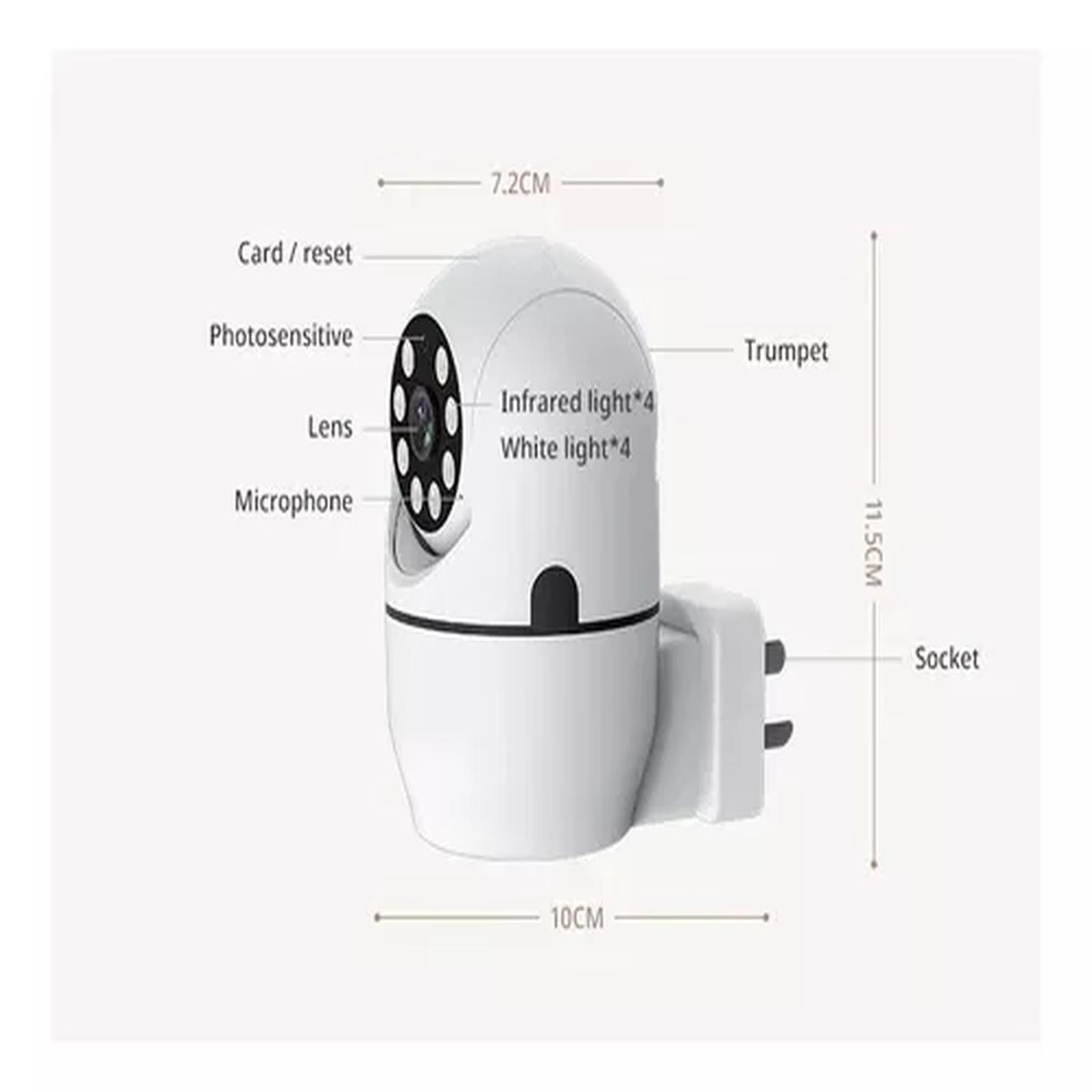 Camara Seguridad Ip Con Adaptador Enchufe Wifi-3