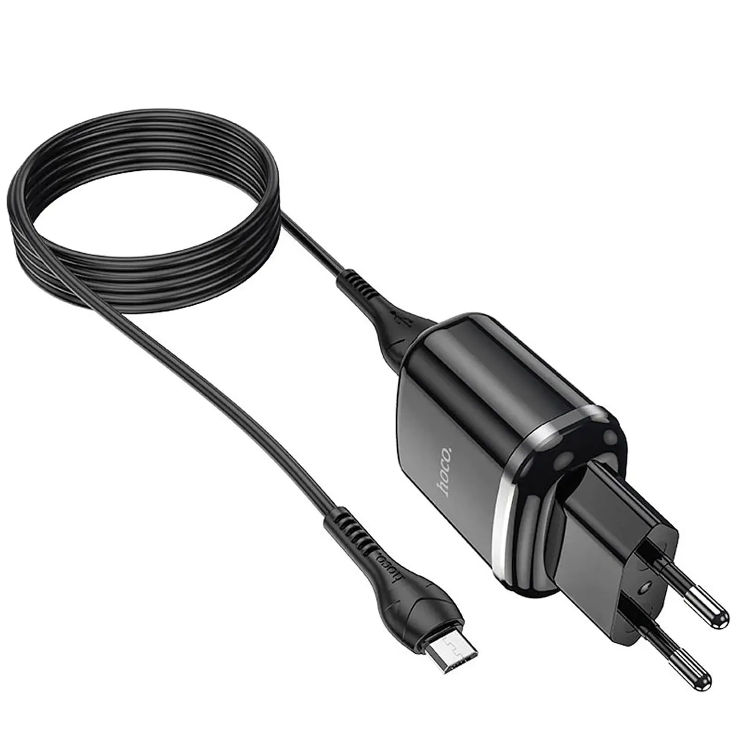 CARGADOR CON CABLE HOCO N4 - DOBLE PUERTO SET MICRO - USB-4