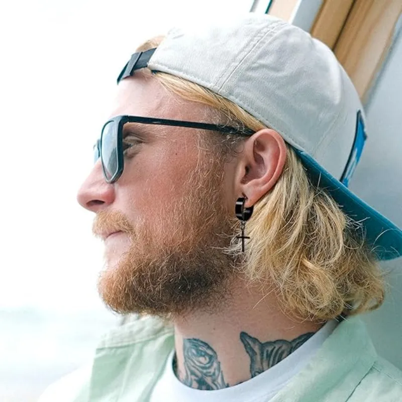 15 Pares Aros Aretes Pendientes Hombre-4