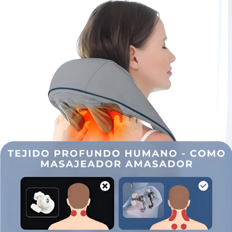Masajeador Multifuncional 4d De Cuello Cervical Infrarrojo-3