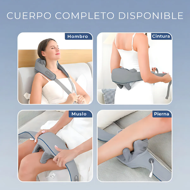 Masajeador Multifuncional 4d De Cuello Cervical Infrarrojo-5