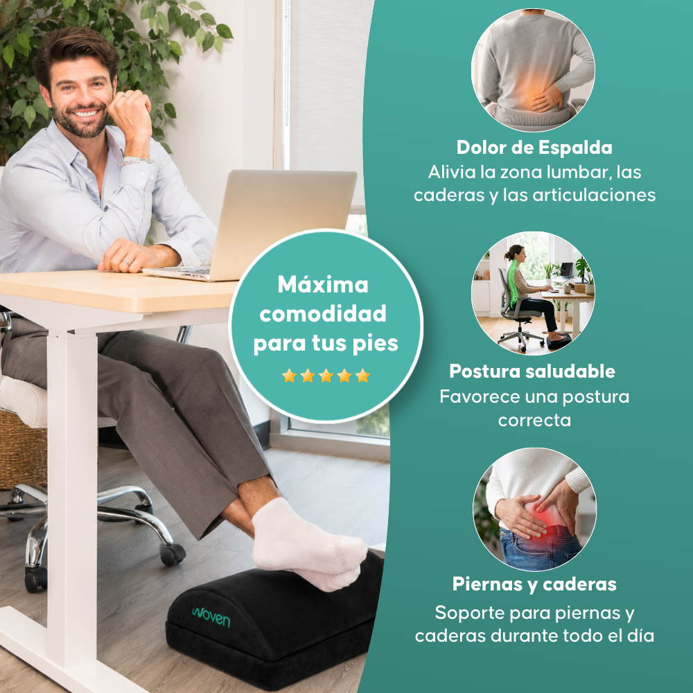 Reposapiés Viscoelástico Ergonómico Ajustable Woven -3