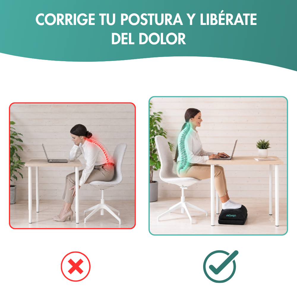 Reposapiés Viscoelástico Ergonómico Ajustable Woven -6