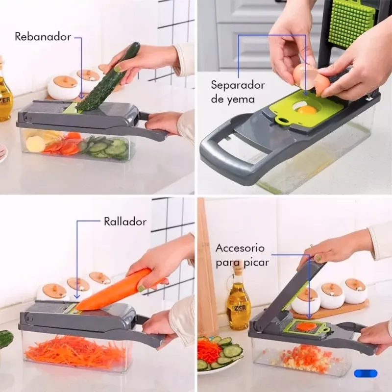 Multi Picador Vegetales 15 Pzs Cortador Verduras 1 2L-7