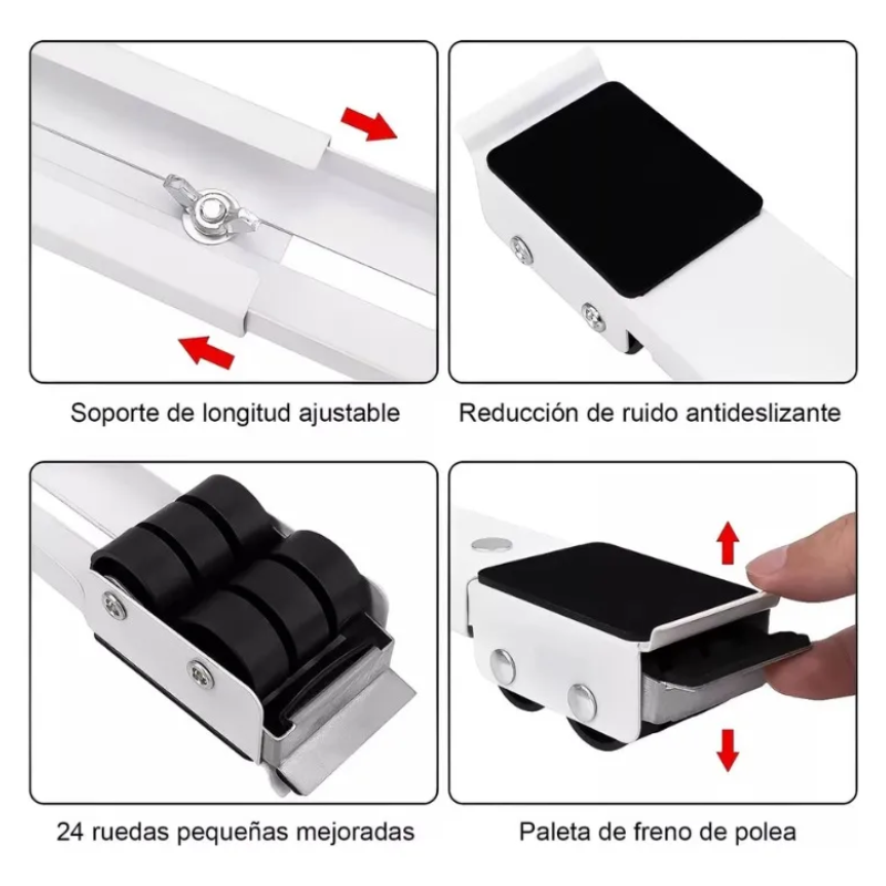 Base Móvil Ajustable Soporte Con Ruedas Para Lavadora Nevera -3