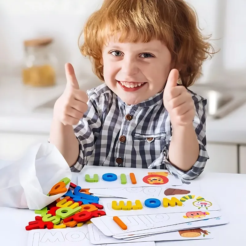 Juego De Palabras Infantil Deletreo Montessori Aprendizaje-3