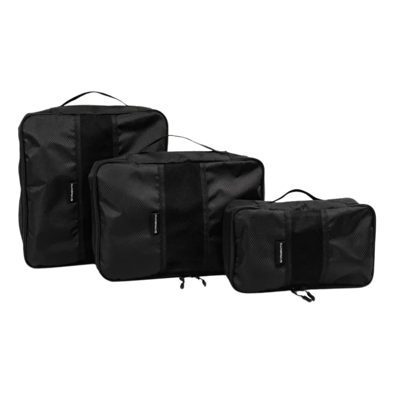 3 Organizadores De Equipaje Viaje Garmento Maleta Y Mochila Negro-9