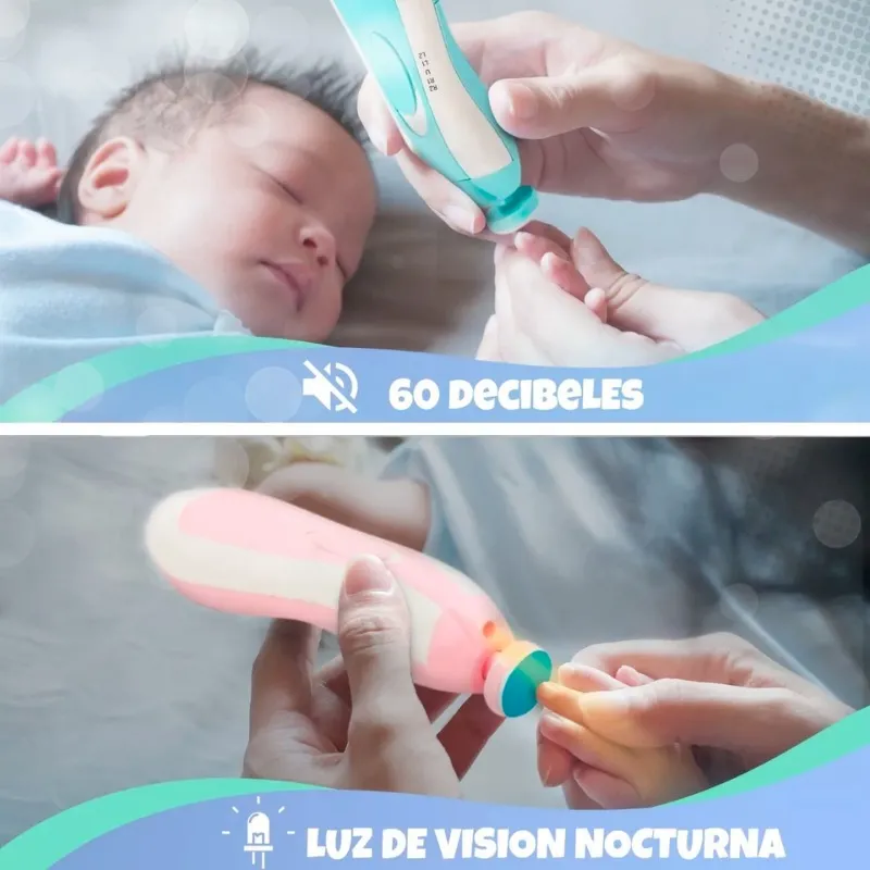 Lima Eléctrica Para Bebe Cortaúñas Silencioso -3