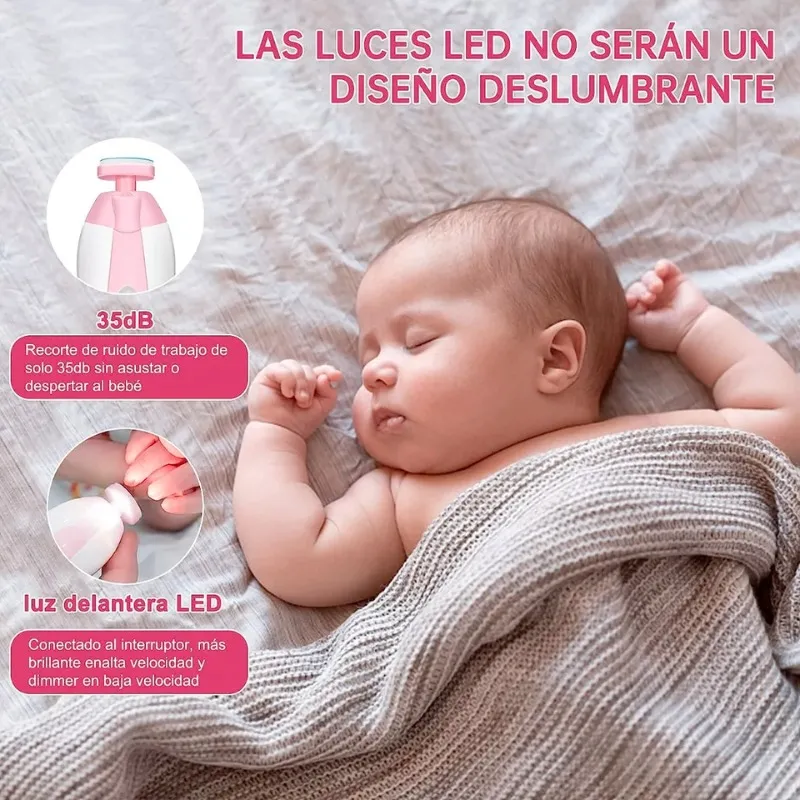 Lima Eléctrica Para Bebe Cortaúñas Silencioso -4