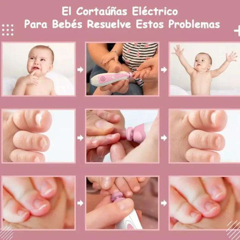 Lima Eléctrica Para Bebe Cortaúñas Silencioso -5