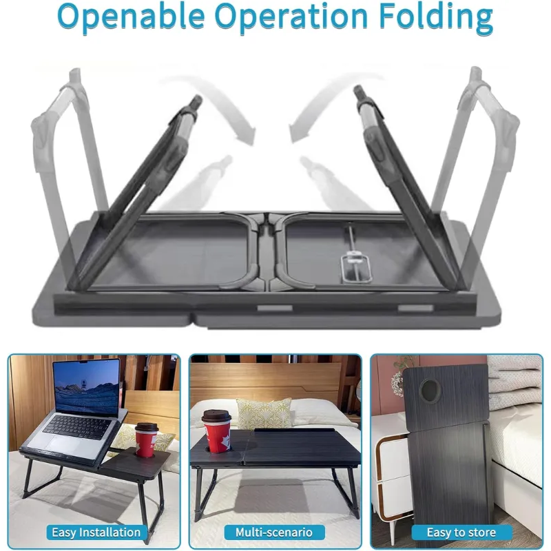 Mesa Plegable Para Notebook Laptop Soporte Ajustable Cama-3