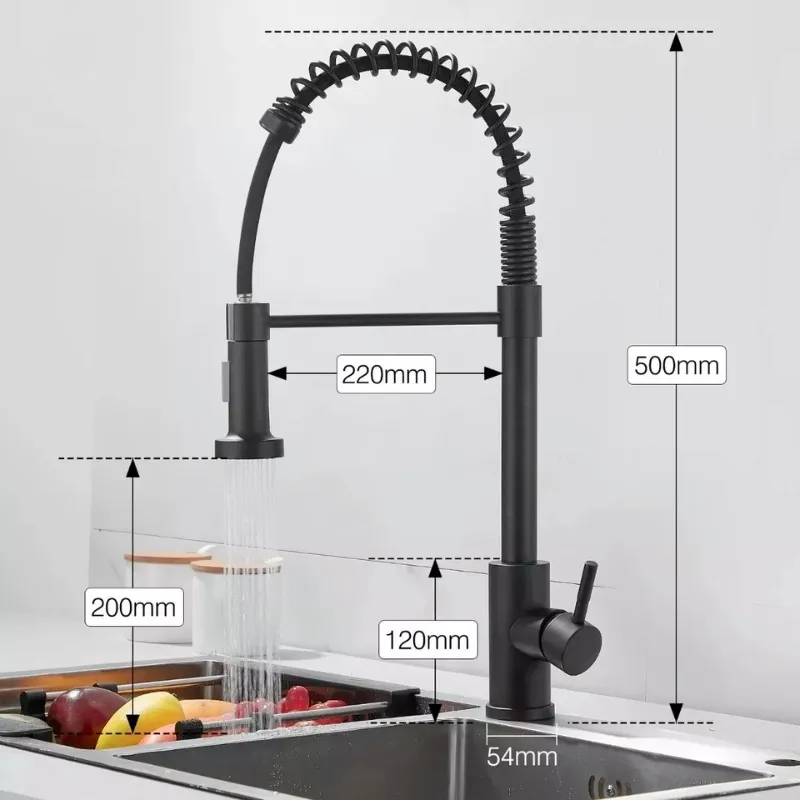 Grifo Extensible Monomando 360 Acero Inoxidable Alta Calidad-5