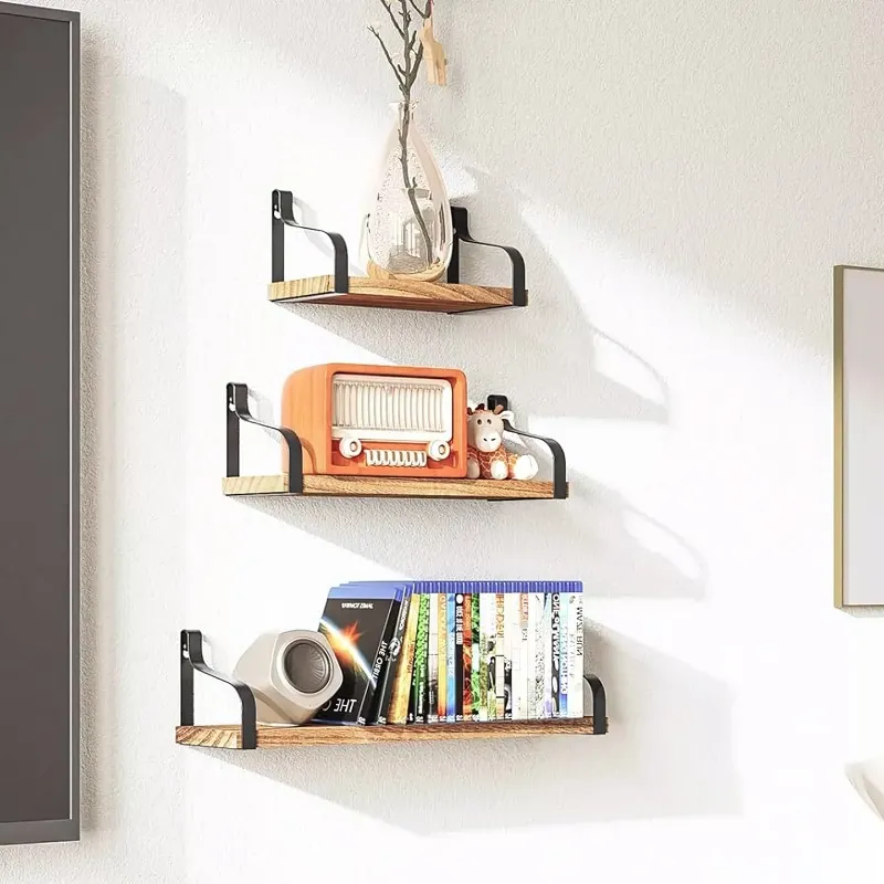Set 3 Estantes De Almacenamiento Repisa Flotante Para Pared-4