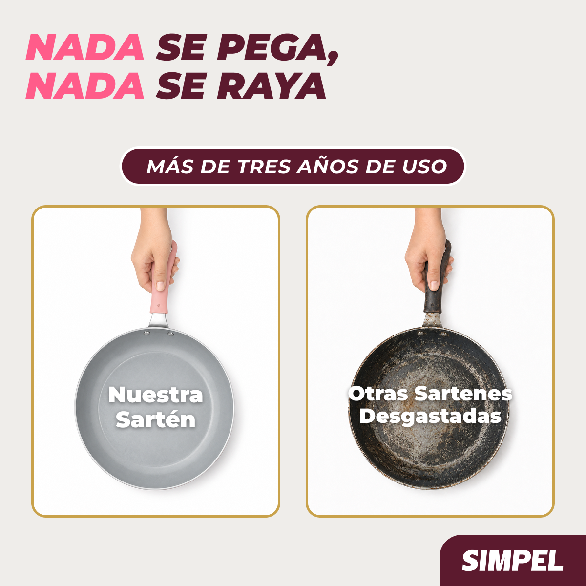 Juego De Ollas Y Sartenes 7 Piezas Antiadherente De Cer mica Rosa-3