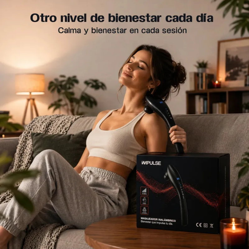 Masajeador Inalambrico De Espalda Corporal 5 Cabezales-7