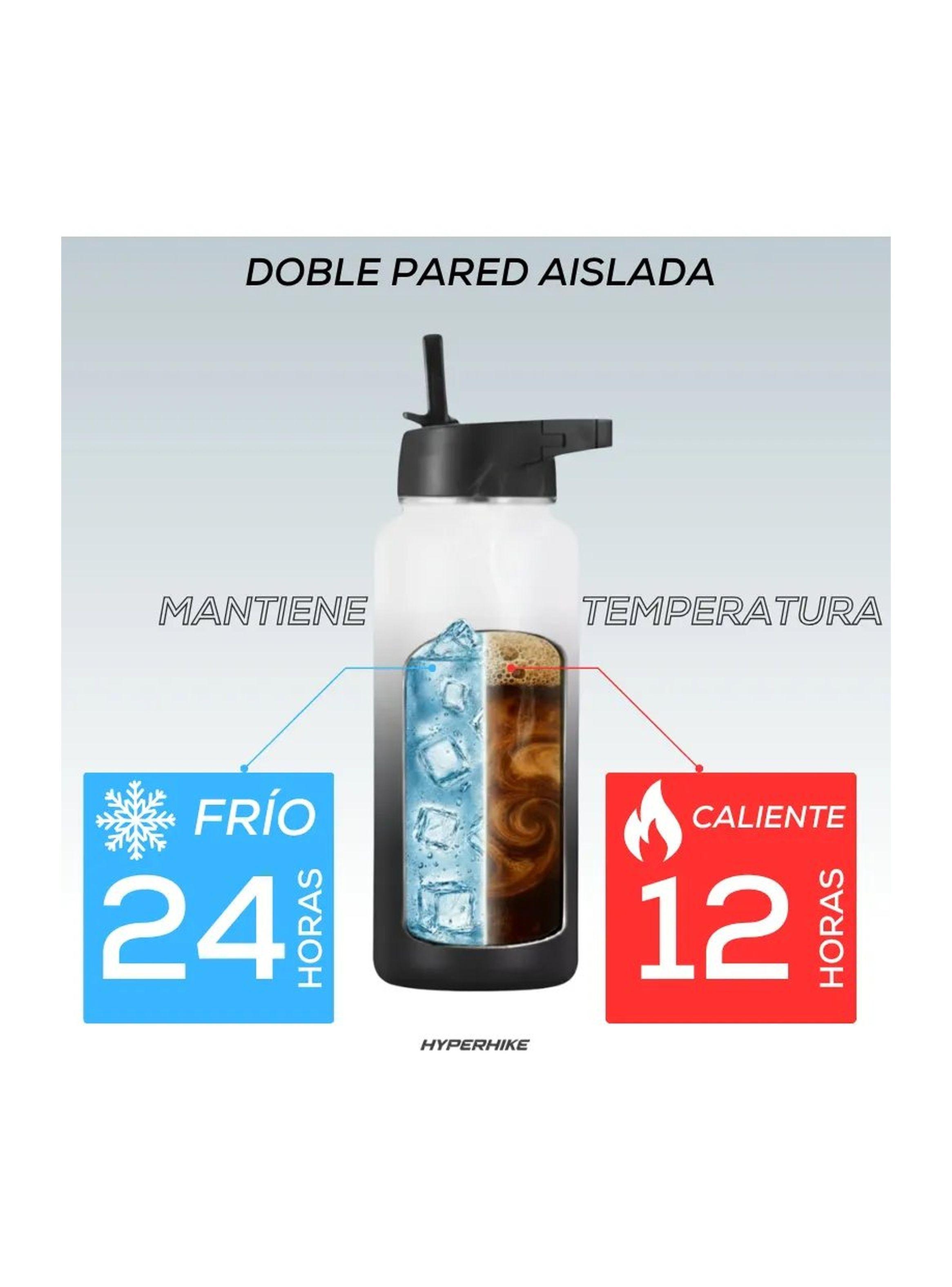 Termo Acero Inoxidable 1lt Hyperhike Botella T rmica 3 Tapas-2