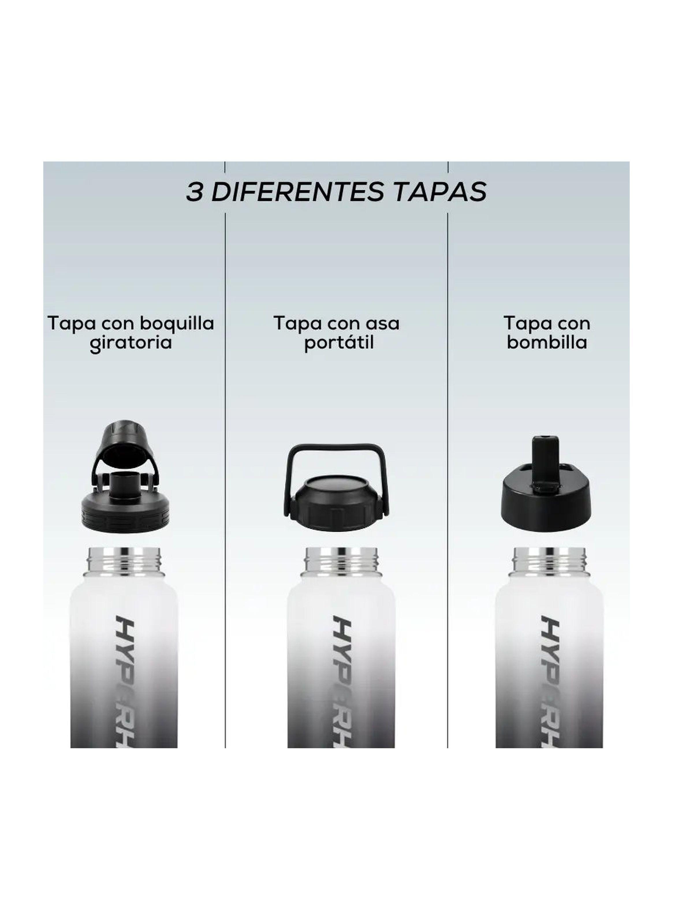 Termo Acero Inoxidable 1lt Hyperhike Botella T rmica 3 Tapas-3