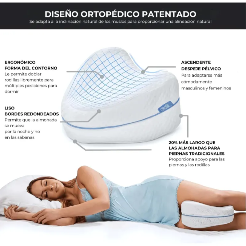 Cojin Almohada Ortopédica Para Piernas Memoria Terapéutica -2