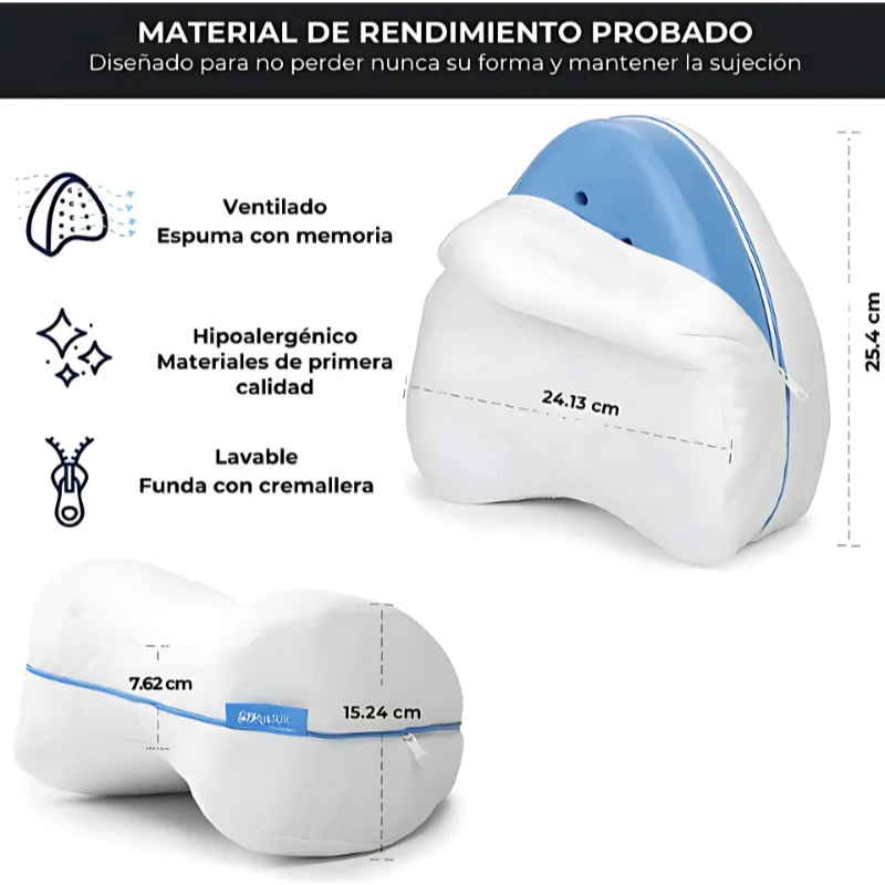 Cojin Almohada Ortopédica Para Piernas Memoria Terapéutica -4