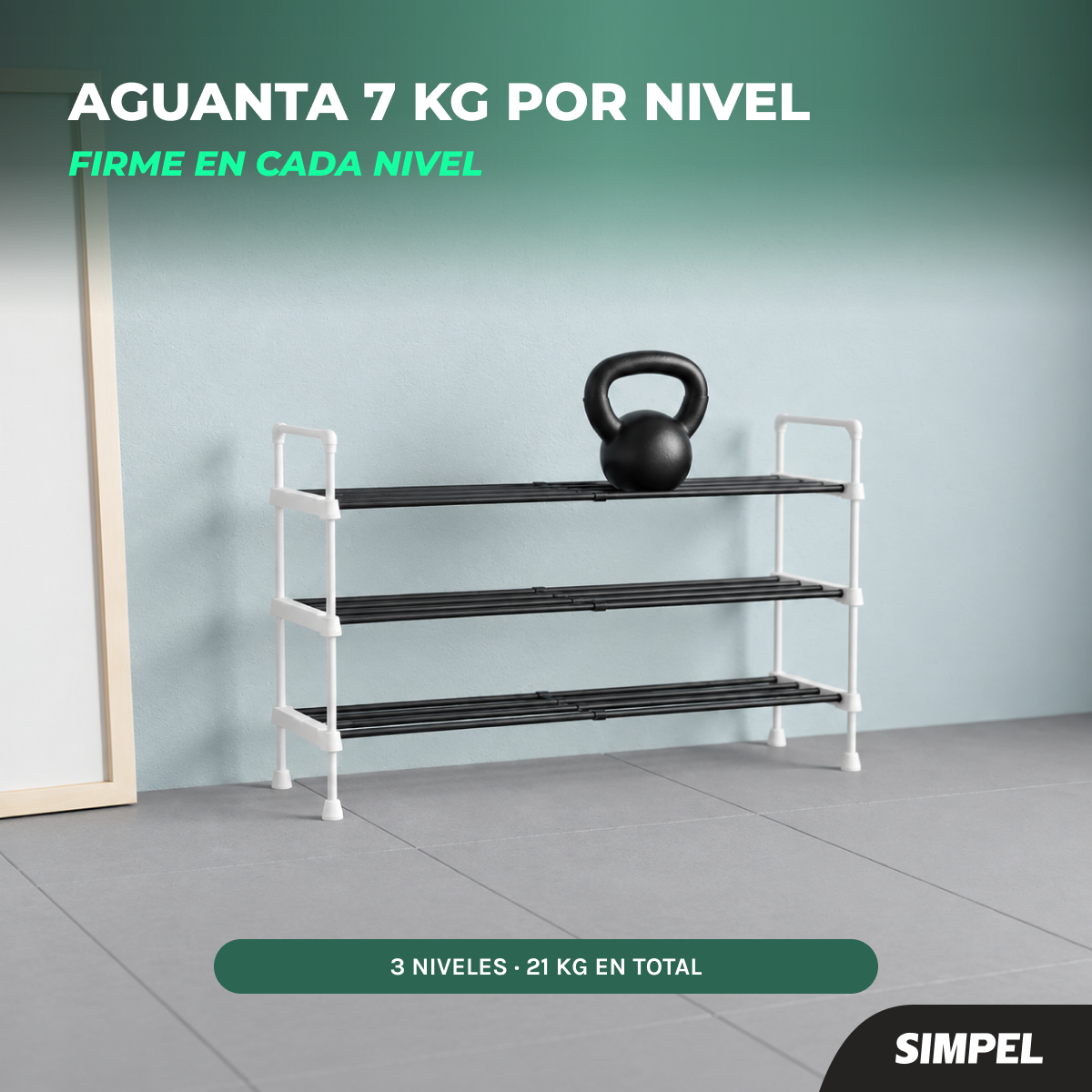 Rack Zapatero Extensible Simpel Orgnanizadores De Zapatos Blanco-3