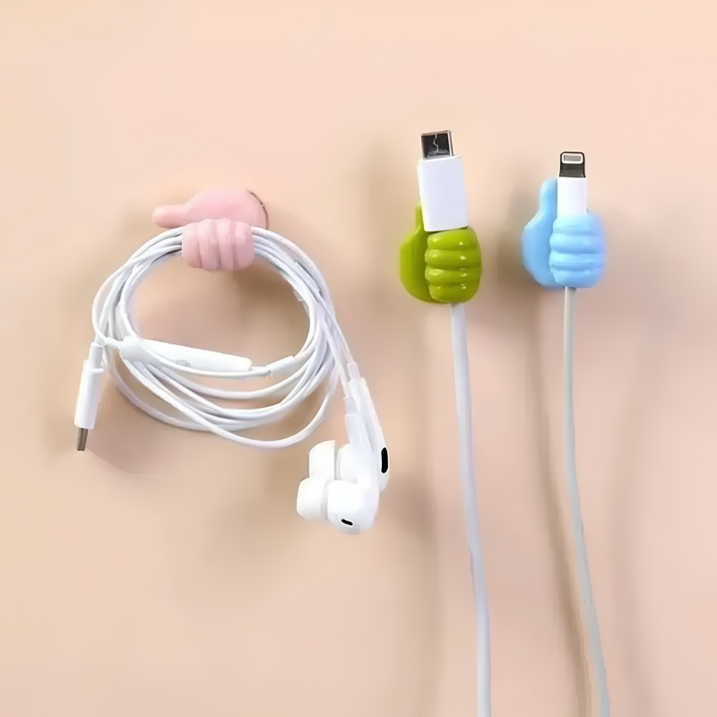 6 Clips Organizadores De Cables Para Notebook Y Escritorio-5