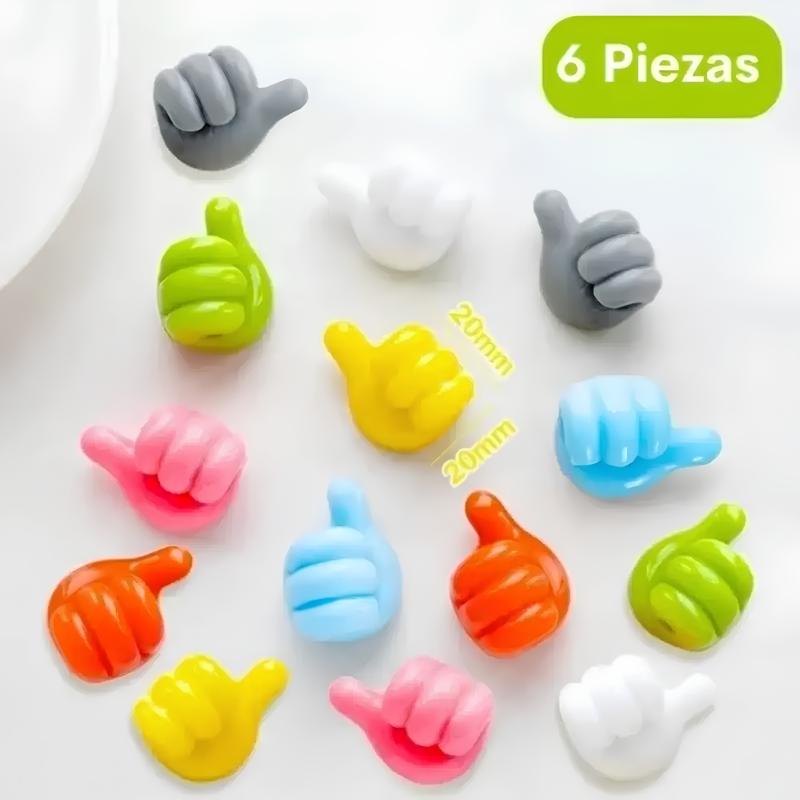 6 Clips Organizadores De Cables Para Notebook Y Escritorio-6