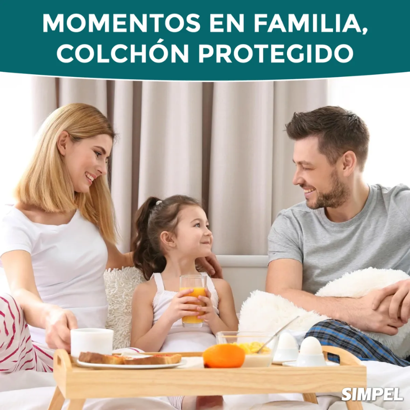 Cubrecolchon Impermeable Bamb Soft Simpel 2 Plazas King Rayas Blanco 2 Plazas-6