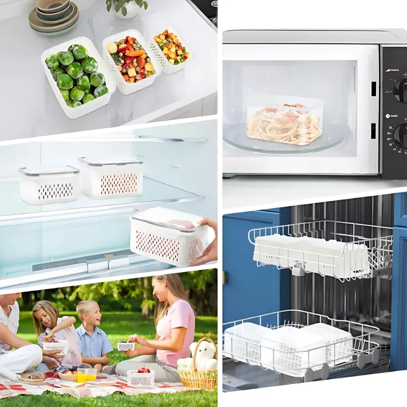 3 Recipientes Herméticos Envases Alimentos Refrigerador-8