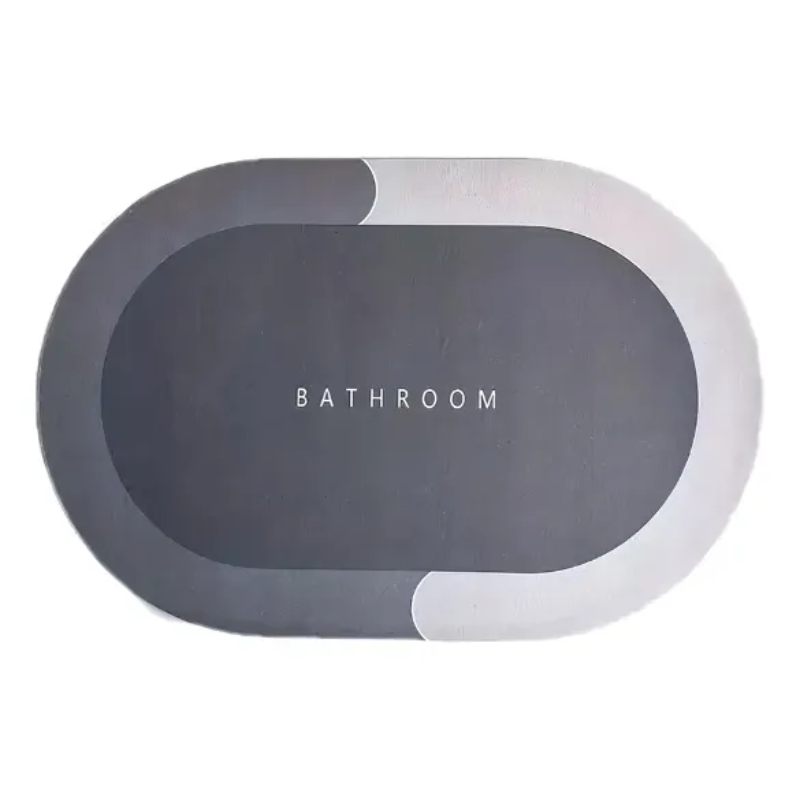 Alfombra Tapete Absorbente Para Baño Antideslizante Hogar Ovalada-2
