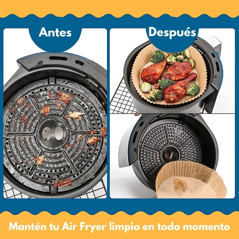 400 Forros Desechables Hornear Antiadherentes Air Fryer-4