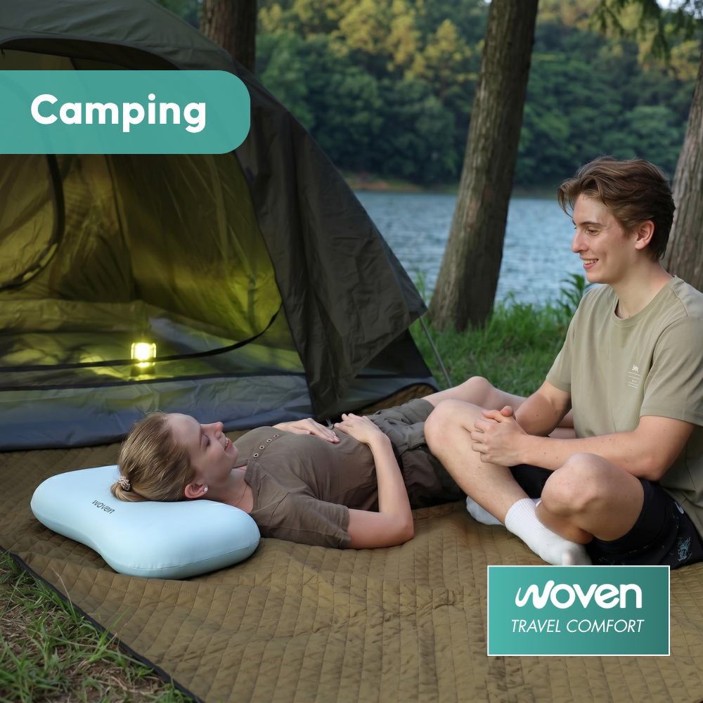 Almohada Viscoelastica De Viaje Woven Ideal Para Camping-6