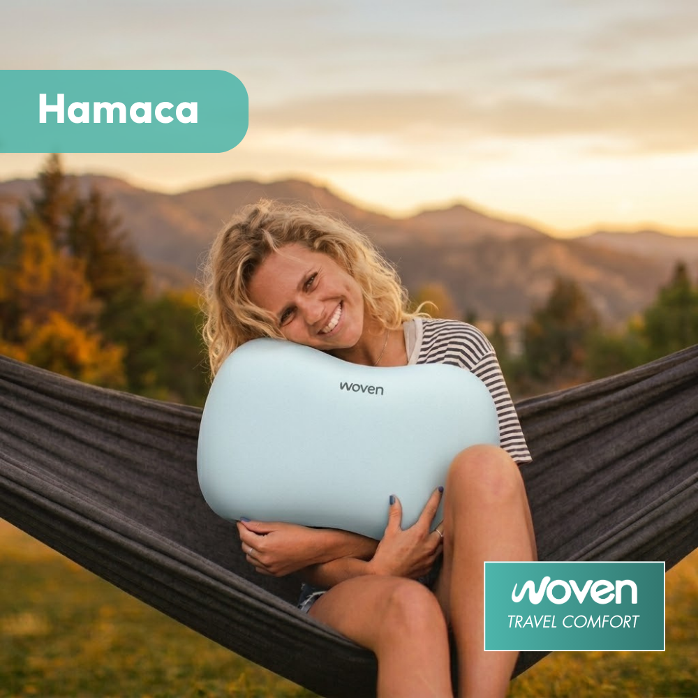 Almohada Viscoelastica De Viaje Woven Ideal Para Camping-7