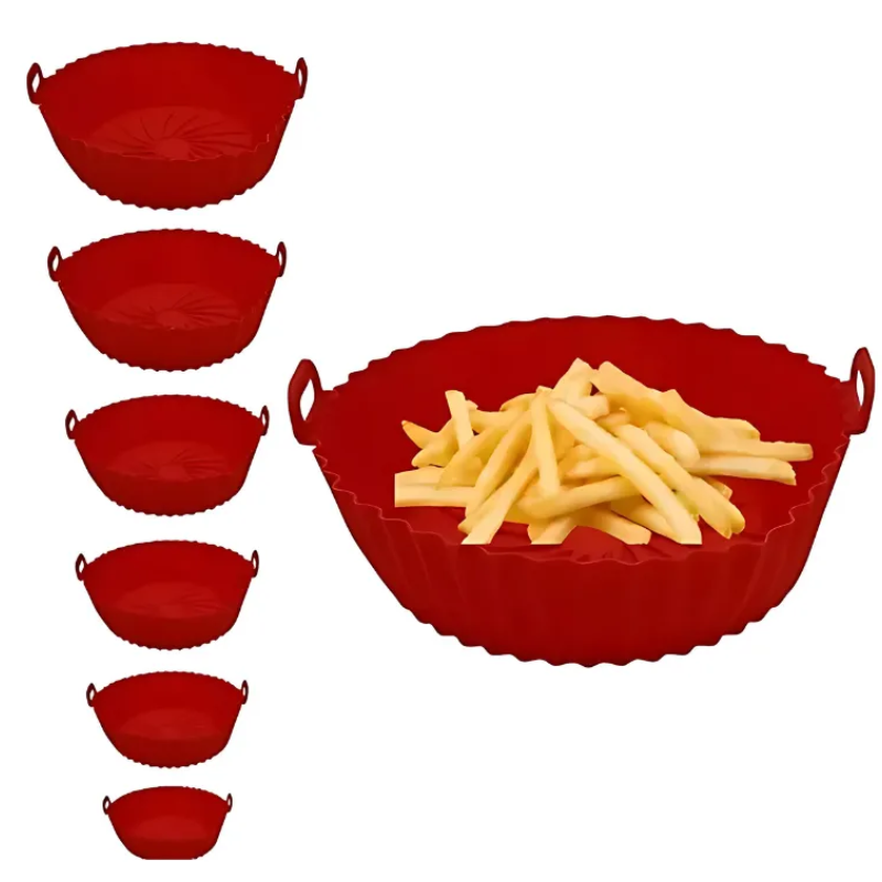 Pack 6 Bandejas De Silicona Air Frayer Molde Reutilizable-5