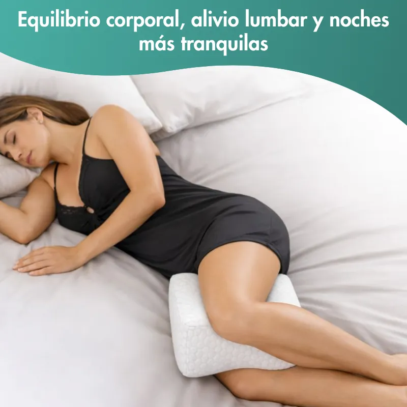 Cojin Almohada Ortopédica Para Piernas Viscoelástico Woven Blanco -2
