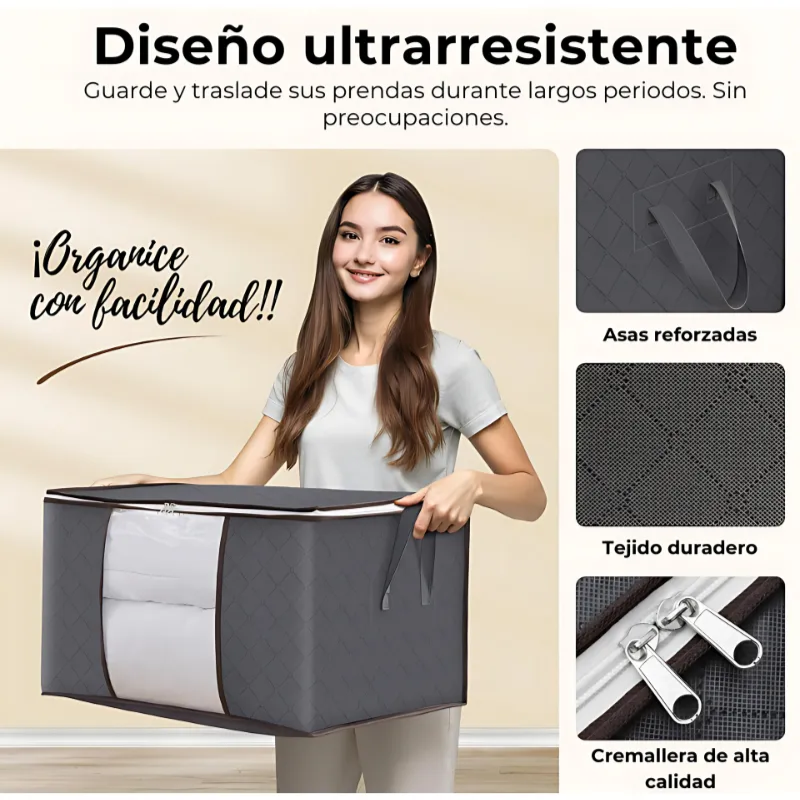 6 Unidades Organizador De Bolsas De Almacenamiento Ropa 60l-4