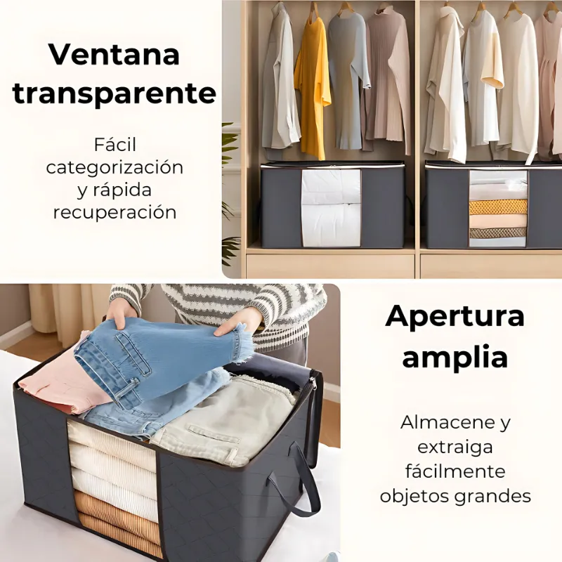 6 Unidades Organizador De Bolsas De Almacenamiento Ropa 60l-5