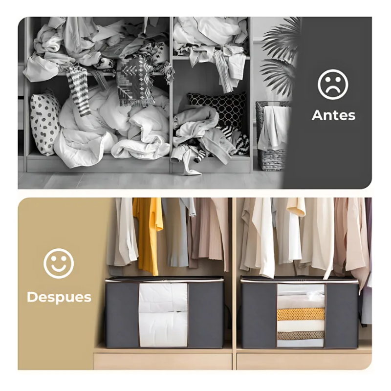 6 Unidades Organizador De Bolsas De Almacenamiento Ropa 60l-7