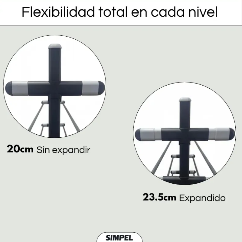 Zapatero Extensible de 6 Niveles Simple Altura Ajustable Negro-2