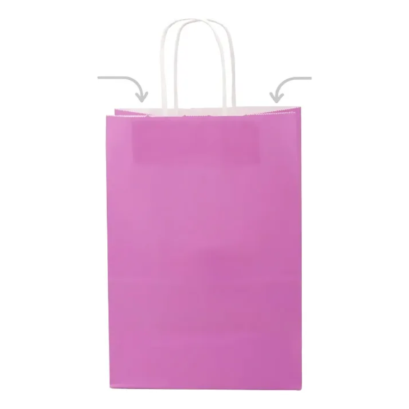 12 Bolsas Papel Kraft De Regalo Diferentes Colores 21x11x27-3