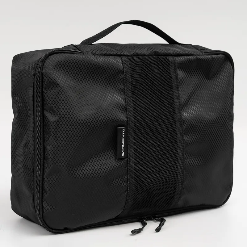 Pack Mochila Garmento 32l 3 Organizadores De Viajes Negro Liso-7