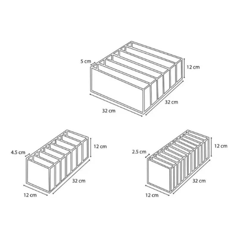 Set 3 Organizadores Ropa Interior Closet Hogar Armario-4